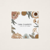 Boho Sieraden Designer Floral Square Display Kaart (Voorkant)