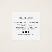 Boho Sieraden Designer Floral Square Display Kaart (Achterkant)