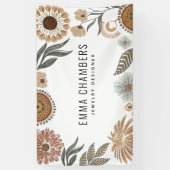 Boho Sieraden Ontwerper Bloemig Spandoek (Verticaal)