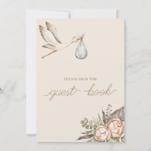 Boho Sign Guest Book Baby shower teken Kaart