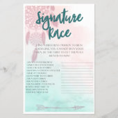 Boho Signature Baby shower Game Flyer (Voorkant)