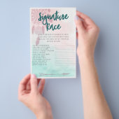 Boho Signature Baby shower Game Flyer (Hand)