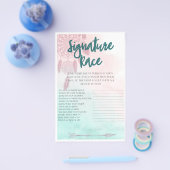 Boho Signature Baby shower Game Flyer (Enkel)