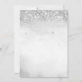 Boho Silver Glitter Snowflake Winter Baby shower Kaart (Achterkant)