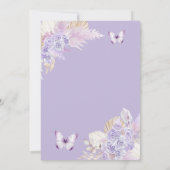 Boho Silver Lila 15 Años Sla de datum kalender op Kaart (Achterkant)