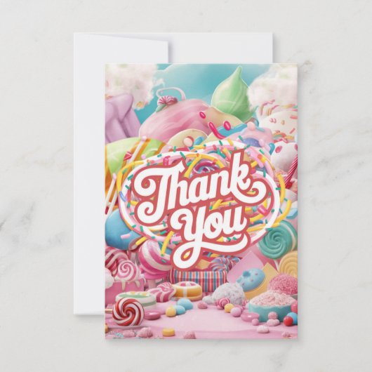 Boho Simple Candyland bedankkaart (Voorkant)