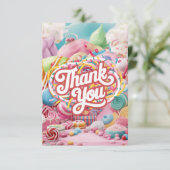 Boho Simple Candyland bedankkaart (Staand voorkant)