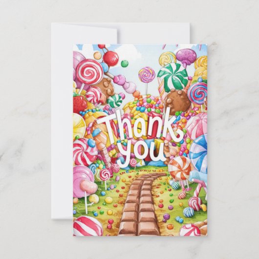 Boho Simple Candyland bedankkaart (Voorkant)