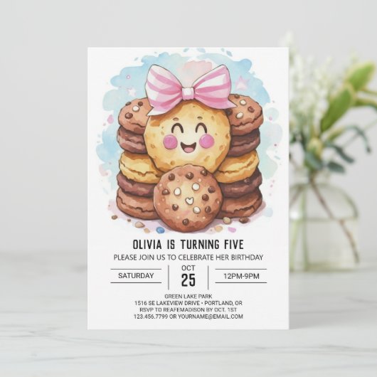 Boho Simple Candyland Cookies Verjaardag Kaart (Staand voorkant)