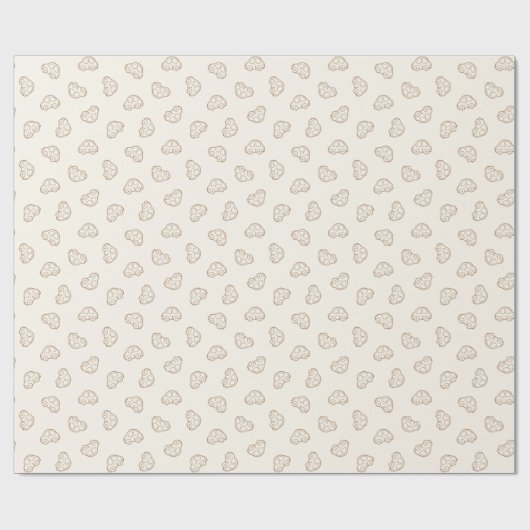 Boho Simple Cars Vehicle Modern Boy Neutral Beige Cadeaupapier (Vlak)
