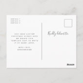 Boho Simple Doodles Chic Boog Foto Kerstmis Briefkaart (Achterkant)