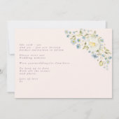 Boho Simple Elegant Wild Flower Wedding Save The Date (Achterkant)