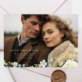 Boho Simple Elegant Wild Flower Wedding Save The Date