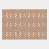 Boho Simple Modern Brown Sage Neutral Polka Dot Inpakpapier Vel (Voorkant)
