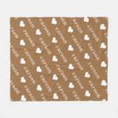 Boho Simple Personalized Repressive Name Fleece Deken (Voorkant (Horizontaal))