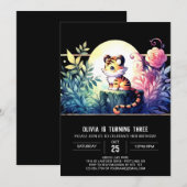 Boho Simple Tiger Verjaardag Kaart (Voorkant / Achterkant)