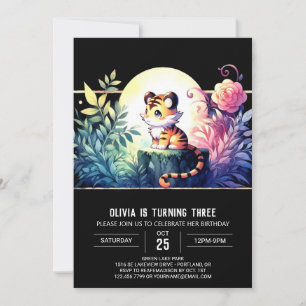 Boho Simple Tiger Verjaardag Kaart
