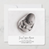 Boho Simplicity Welkom bij Little One Baby Aankondiging (Achterkant)