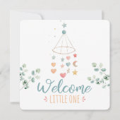 Boho Simplicity Welkom bij Little One Baby Aankondiging (Voorkant)