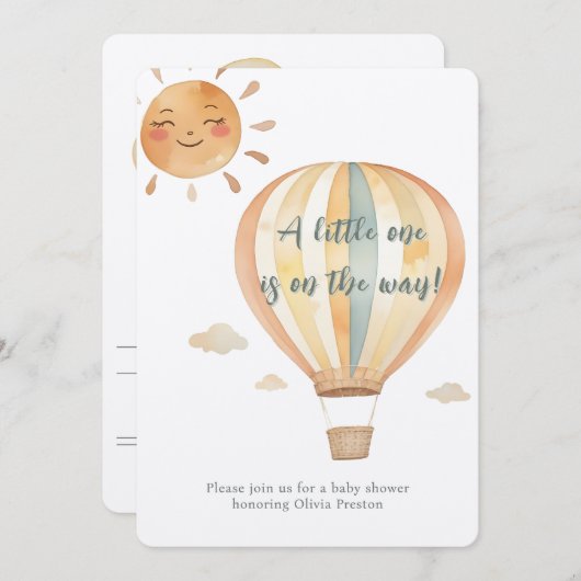 Boho Simplicity Welkom bij Little One Shower Kaart (Voorkant / Achterkant)