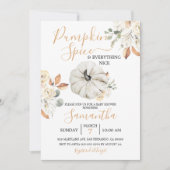 Boho Sinaasappel Bloemen Pompoen Spice Herfst Baby Kaart (Voorkant)