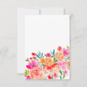 Boho sinaasappel bloemen vrijgezellenfeest bedankkaart (Achterkant)