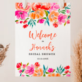 Boho sinaasappel bloemen wilde bloemen bruids welk poster