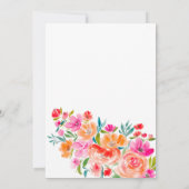 Boho sinaasappel bloemenzoet 16 jarig kaart (Achterkant)