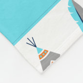 Boho sinaasappel en blauw zuidwesten fleece deken (Hoek)