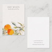 Boho Sinaasappel Fruitig Blank Sieraden Display Ho Visitekaartje (Voorkant / Achterkant)