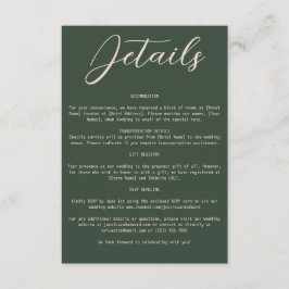 Boho Sinaasappel Groene Bruiloft Details QR Code E Informatiekaartje