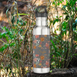 Boho sinaasappel roze bloem waterverf waterfles 