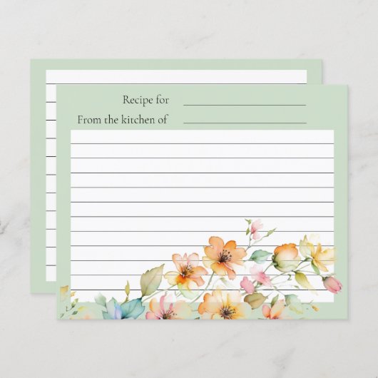  Boho Sinaasappel Roze Waterverf Wildbloemen (Voorkant / Achterkant)