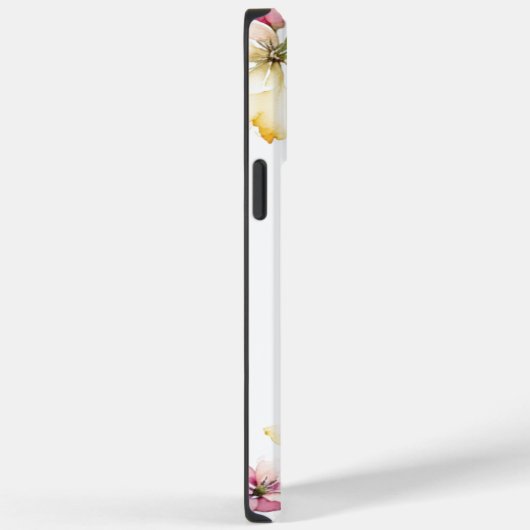 Boho Sinaasappel Roze Waterverf Wildbloemen Case-Mate iPhone Case (Achterkant / Rechts)