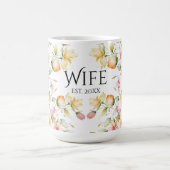  Boho Sinaasappel Roze Waterverf Wildbloemen Koffiemok (Center)