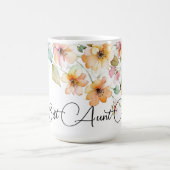  Boho Sinaasappel Roze Waterverf Wildflower tante Koffiemok (Center)