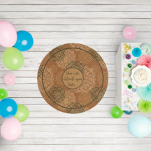 Boho Sinaasappel Rust Mandalas Ronde Tapijt
