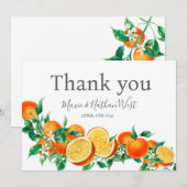 Boho Sinaasbloesem Trouw Dank Je Bedankkaart (Voorkant / Achterkant)