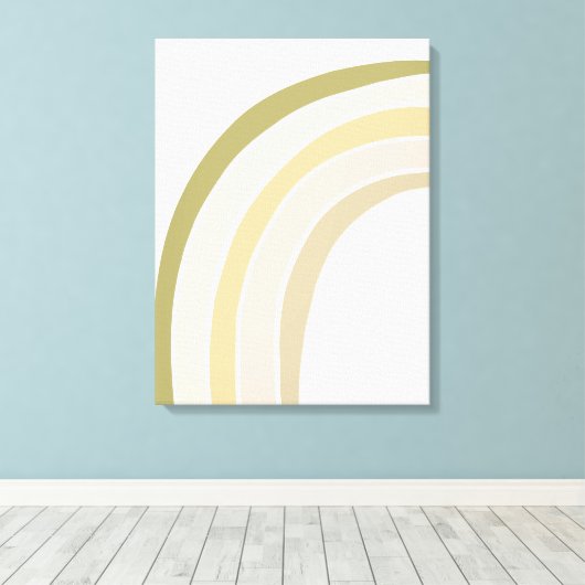 Boho Single Rainbow Wall art Decor Canvas (Insitu (Houten vloer))