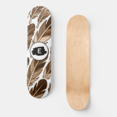 Boho Skateboard - Aangepaste Monogram met Bruin (Voorkant)