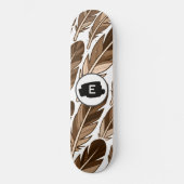 Boho Skateboard - Aangepaste Monogram met Bruin (Voorkant)