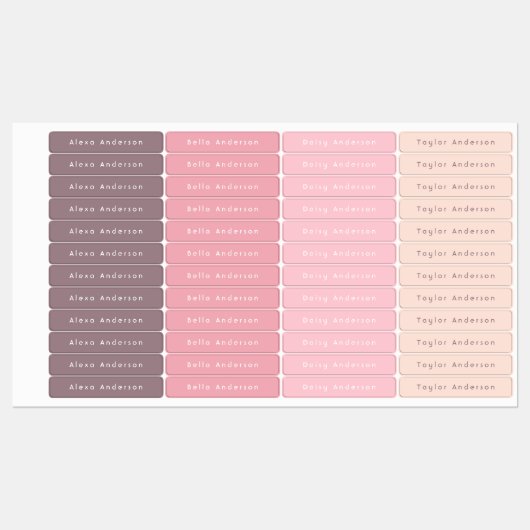 Boho Skinny Waterbestendige kleefetiketten van Kin Labels (Vel)