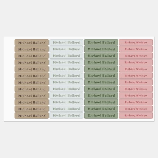 Boho Skinny Zelfklevende Waterdichte Etiketten Labels (Vel)