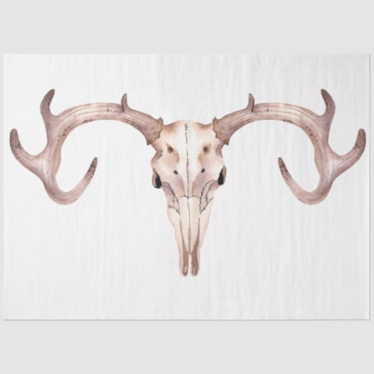 Boho Skull and Flowers Series Design 1 Tissuepapier (Voorkant)