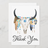 Boho Skull Dank je Flat Kaart (Voorkant / Achterkant)