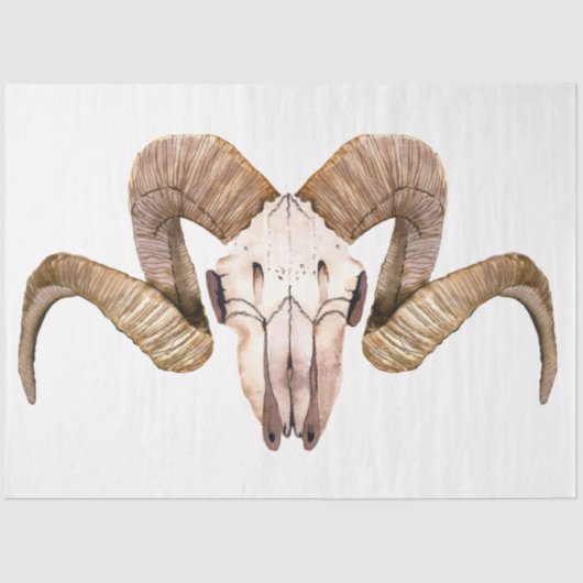 Boho Skull en Flowers Series Design 2 Tissuepapier (Voorkant)