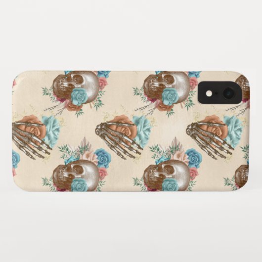 Boho Skull en Skeleton met Rozen Case-Mate iPhone Case (Achterkant (horizontaal))