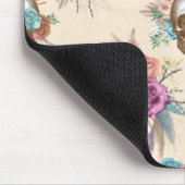 Boho Skull met Flowers Muismat (Hoek)