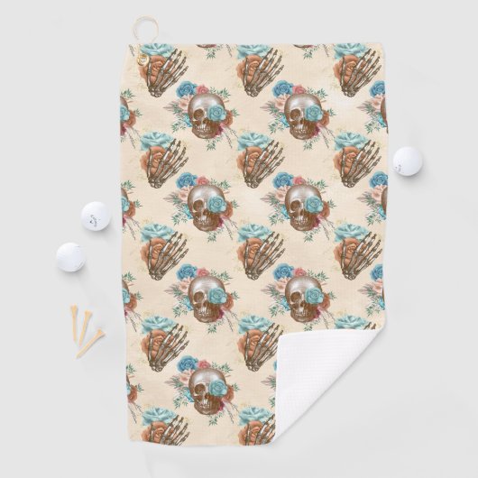 Boho Skull Series Design 12 Golfhanddoek (Insitu)