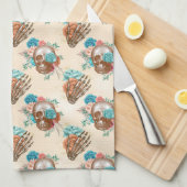 Boho Skull Series Design 12 Theedoek (Quarter Fold)